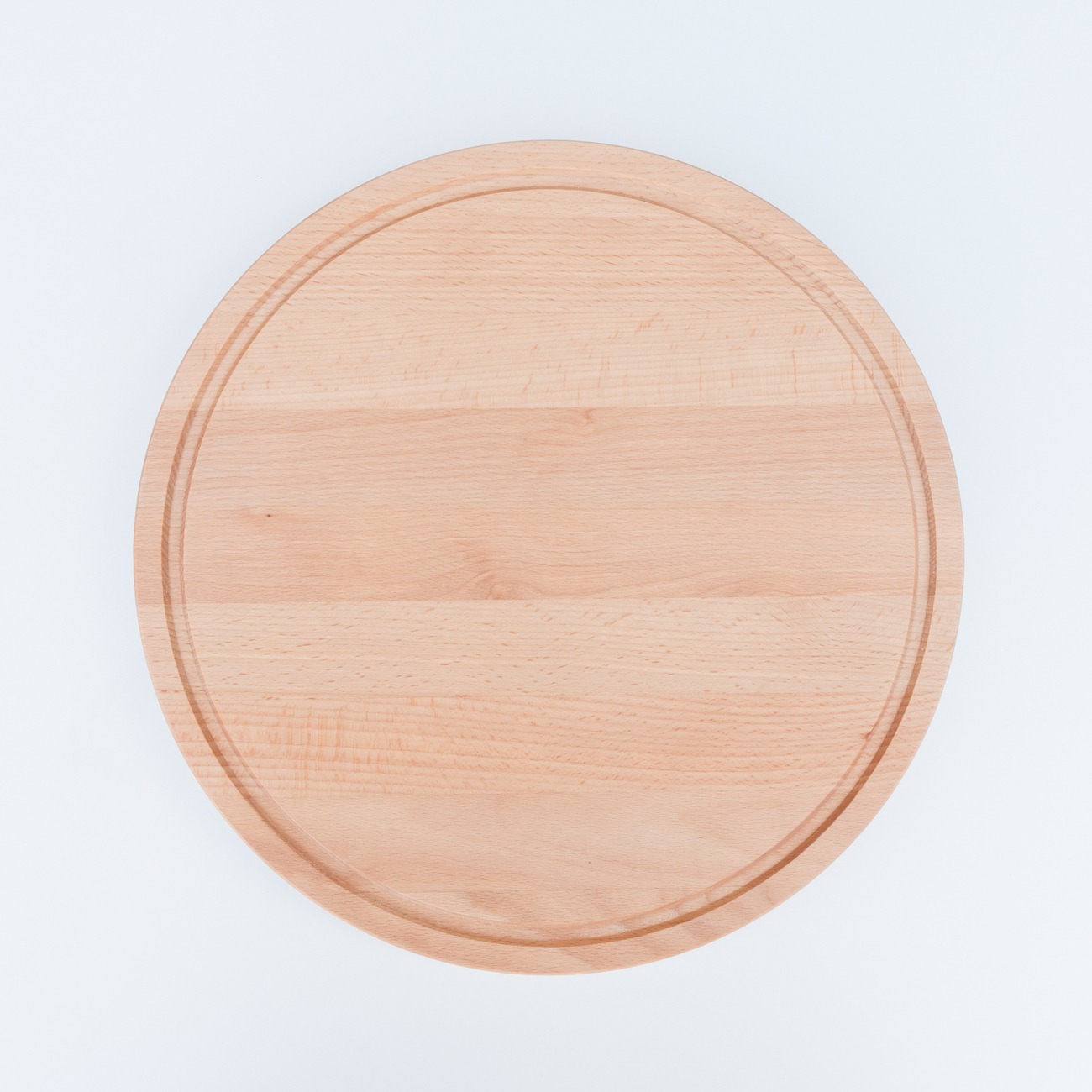 THICK BEECH ROUND CUTTING BOARD WITH GROOVE